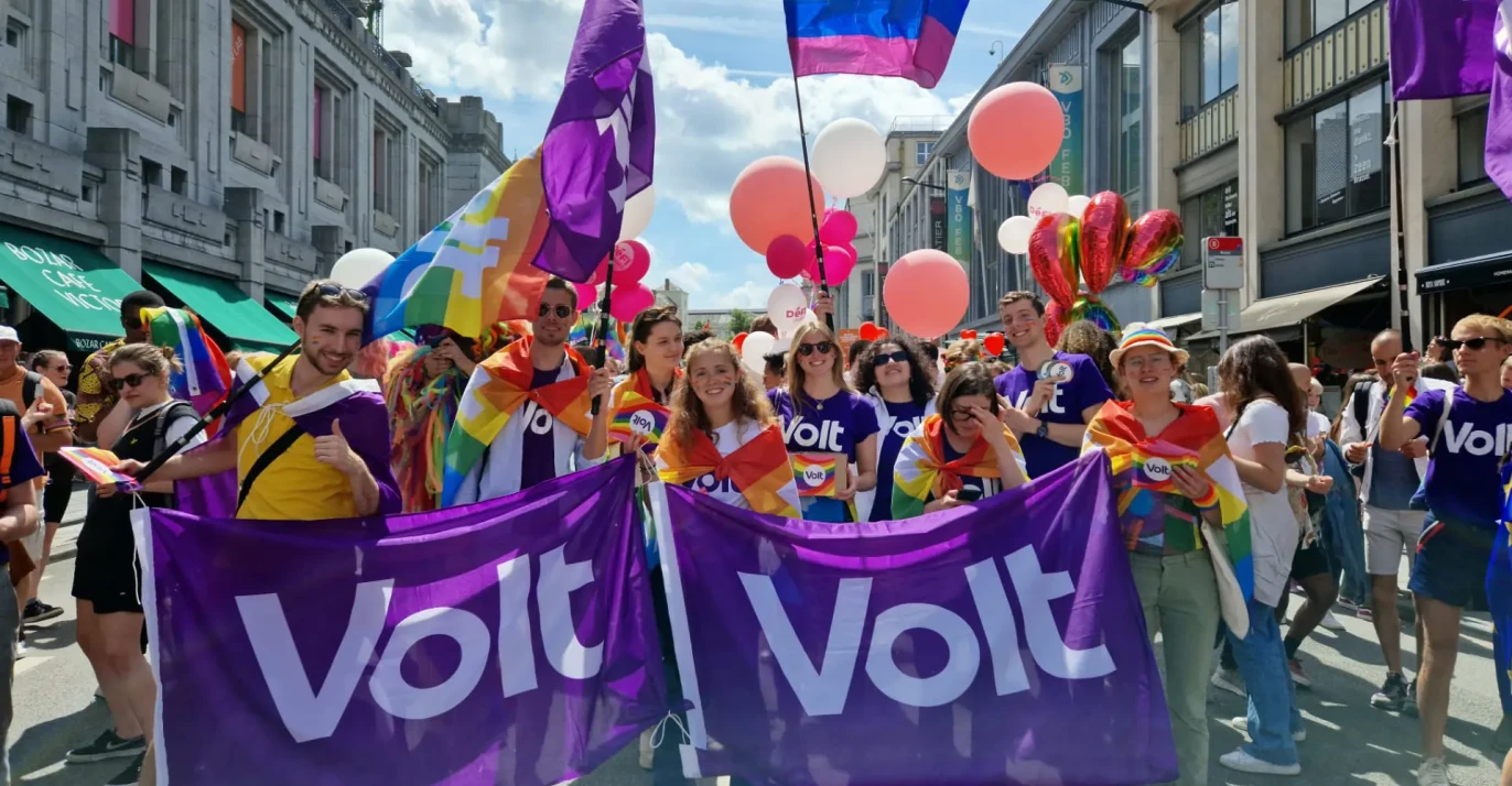 Volt group at Brussels pride