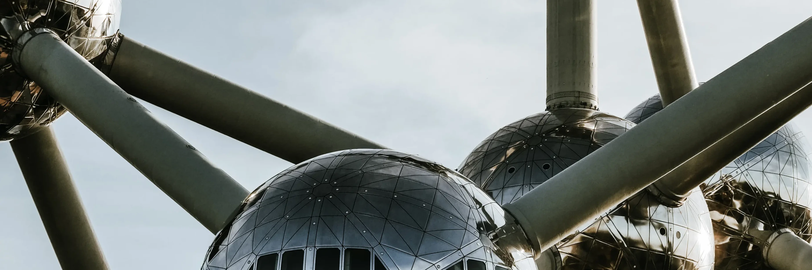 Close-up of Atomium in Brussels Capital Region
