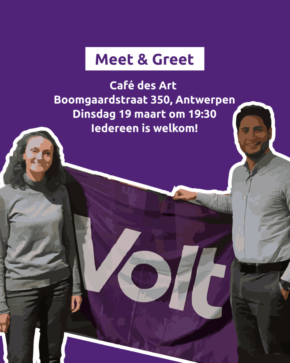 Meet Greet in Antwerpen Cafe des Arts Volt Belgi