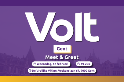 Volt Gent Meet & Greet Woensdag 12 februari 19-22u in De Vrolijke Viking: Voskenslaan 67, 9000 Gent