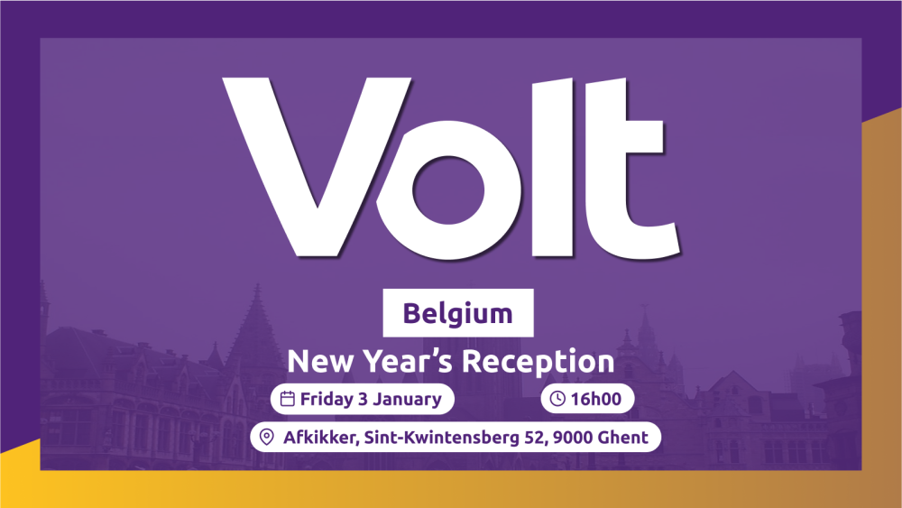 New Year's Reception Friday 3 January 16h, Ghent